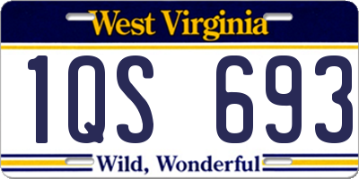 WV license plate 1QS693