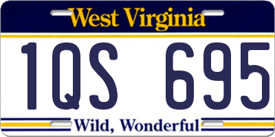 WV license plate 1QS695