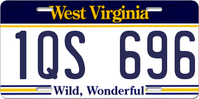 WV license plate 1QS696