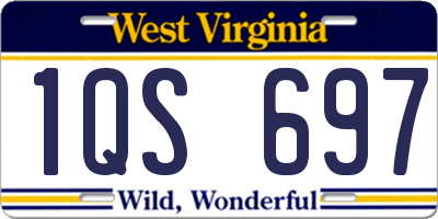 WV license plate 1QS697