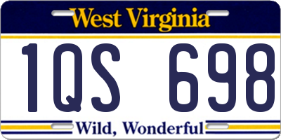 WV license plate 1QS698
