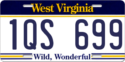 WV license plate 1QS699