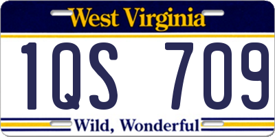 WV license plate 1QS709