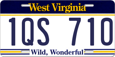 WV license plate 1QS710