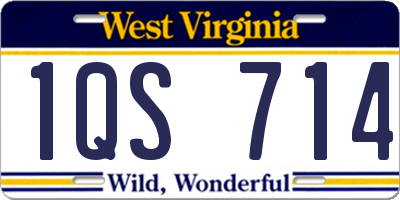 WV license plate 1QS714