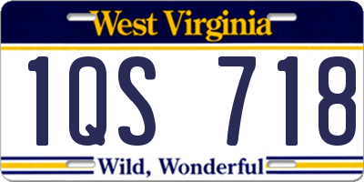 WV license plate 1QS718