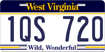 WV license plate 1QS720