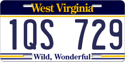 WV license plate 1QS729