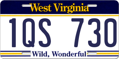 WV license plate 1QS730
