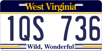 WV license plate 1QS736