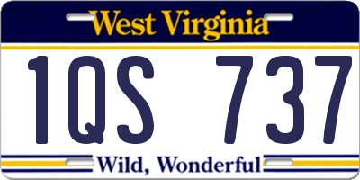 WV license plate 1QS737