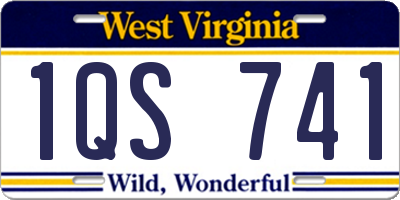 WV license plate 1QS741
