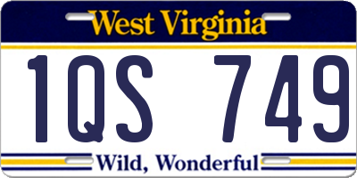 WV license plate 1QS749