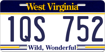 WV license plate 1QS752