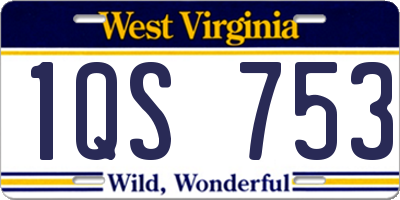 WV license plate 1QS753