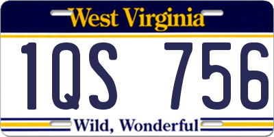 WV license plate 1QS756