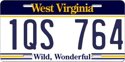 WV license plate 1QS764