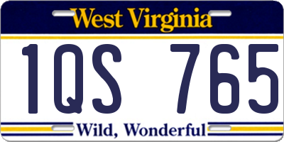 WV license plate 1QS765