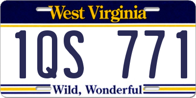 WV license plate 1QS771