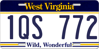 WV license plate 1QS772