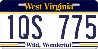 WV license plate 1QS775