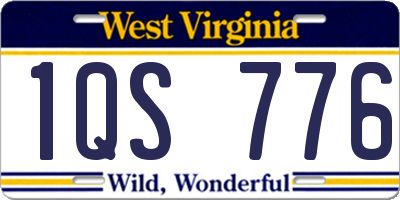 WV license plate 1QS776