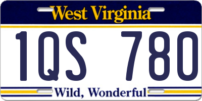 WV license plate 1QS780
