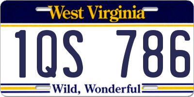 WV license plate 1QS786