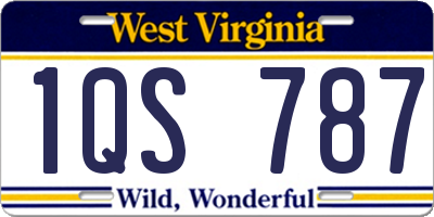 WV license plate 1QS787