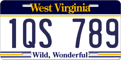 WV license plate 1QS789