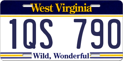 WV license plate 1QS790