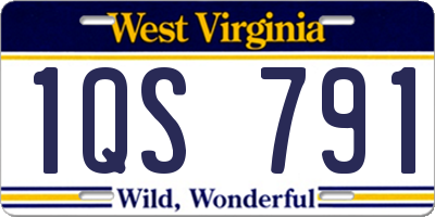 WV license plate 1QS791