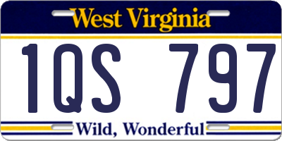 WV license plate 1QS797