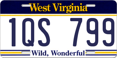 WV license plate 1QS799