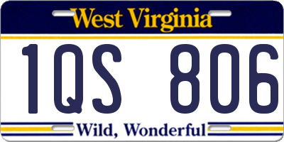 WV license plate 1QS806