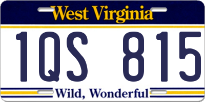 WV license plate 1QS815