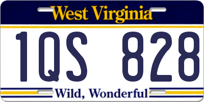 WV license plate 1QS828