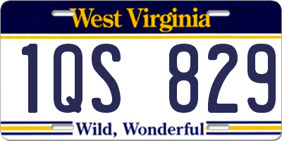 WV license plate 1QS829