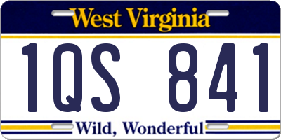 WV license plate 1QS841