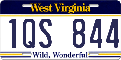 WV license plate 1QS844