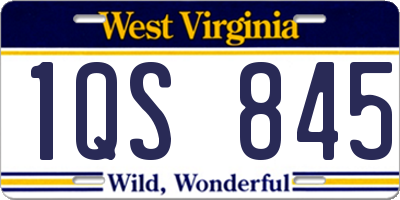 WV license plate 1QS845