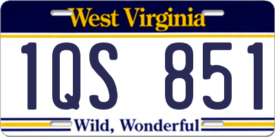 WV license plate 1QS851