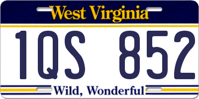 WV license plate 1QS852