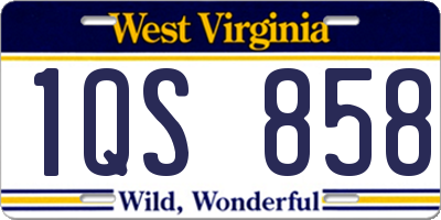 WV license plate 1QS858