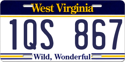 WV license plate 1QS867
