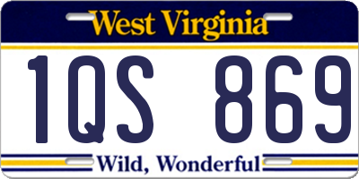 WV license plate 1QS869