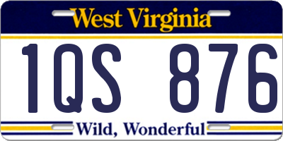 WV license plate 1QS876