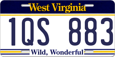 WV license plate 1QS883