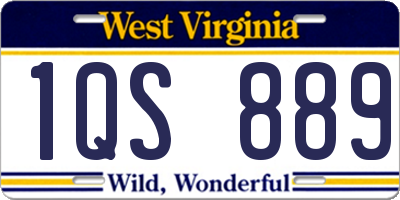 WV license plate 1QS889