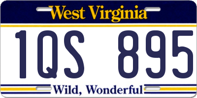 WV license plate 1QS895